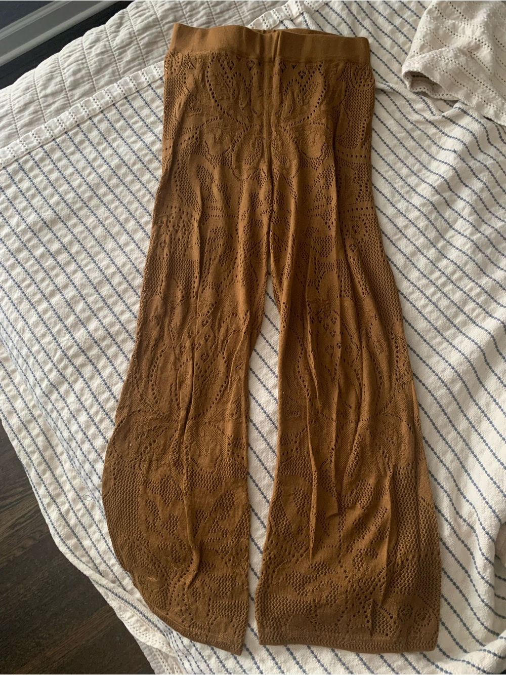 Misha And Puff Crochet Pants in Brown